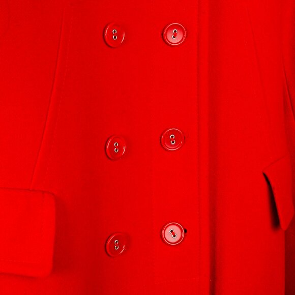 Hobbs Red Wool & Cashmere Blend Double-Breasted Coat - Picture 5 of 13